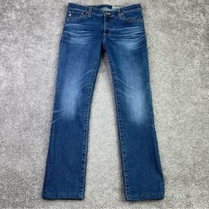 Ag Adriano Goldschmied Harper Jeans Women’s 28 Blue Straight Low Rise Denim